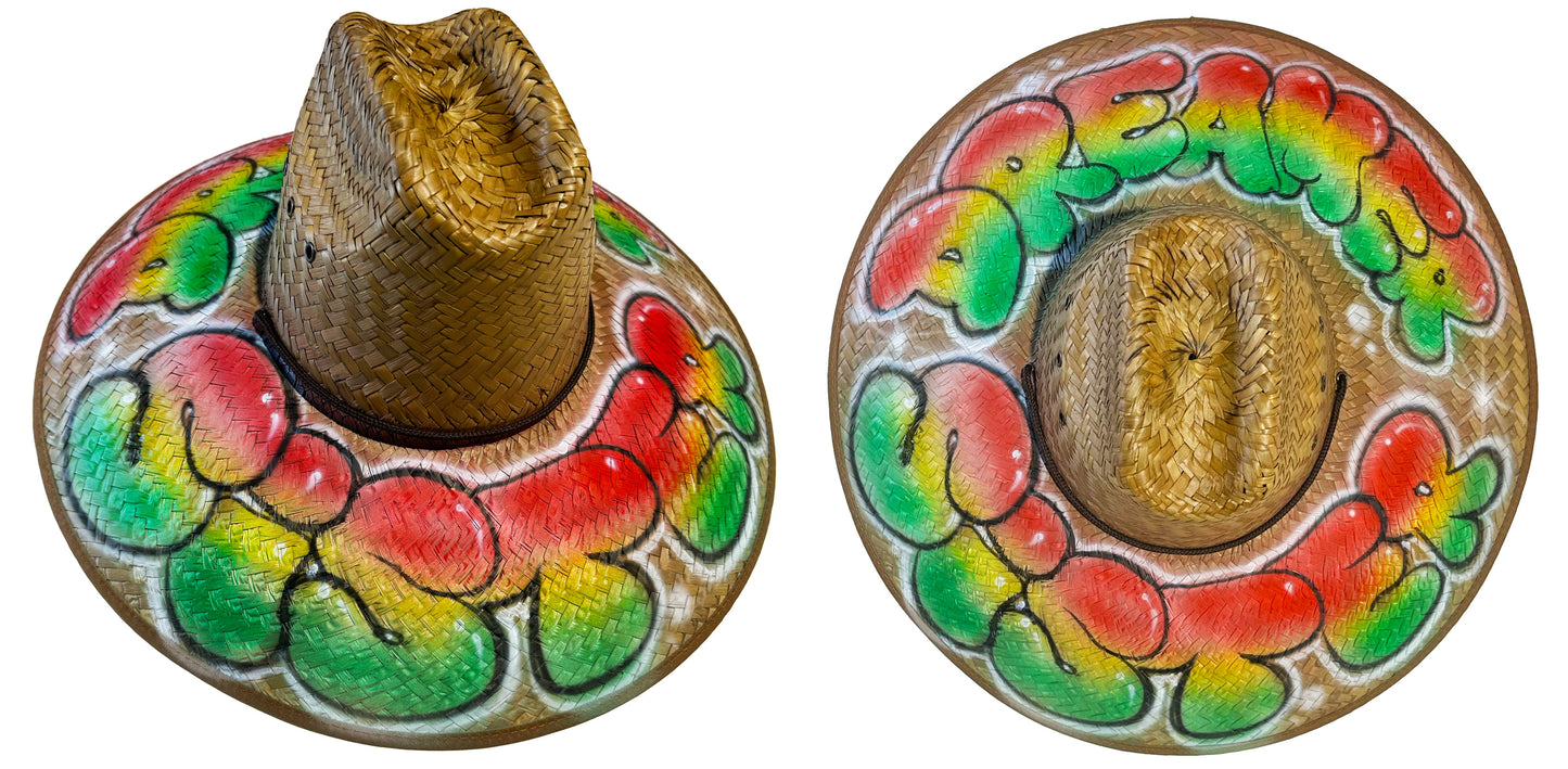 Sister Dreamer Gardening Hat - Red, Yellow, Green