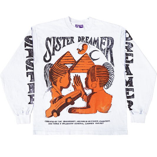 Lauren Halsey X Come Tees "SISTER DREAMER" L/S WHITE
